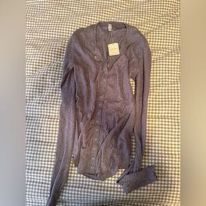 Anthropologie Waffle Knit Top